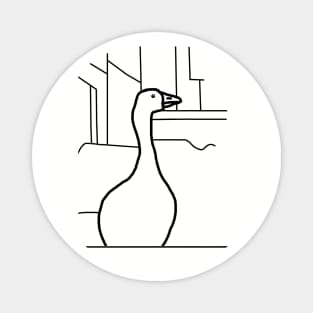 Minimal Goose in the City Magnet